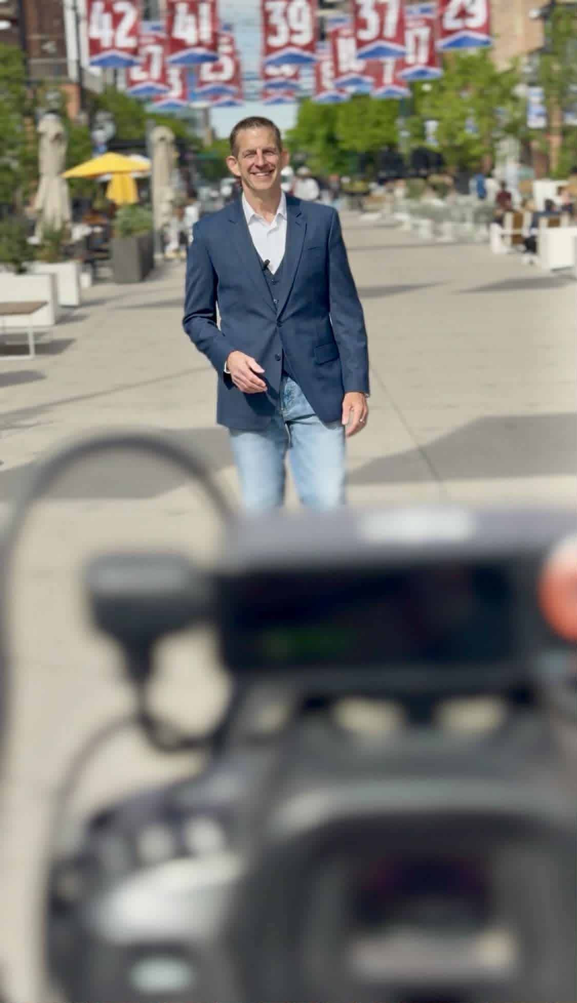 Rick Janson on set during a Living the Denver Lifestyle production day