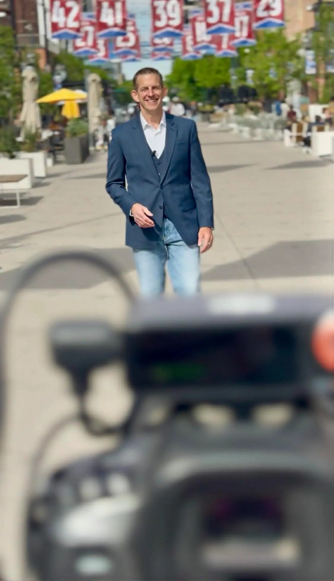 Rick Janson on set during a Living the Denver Lifestyle production day