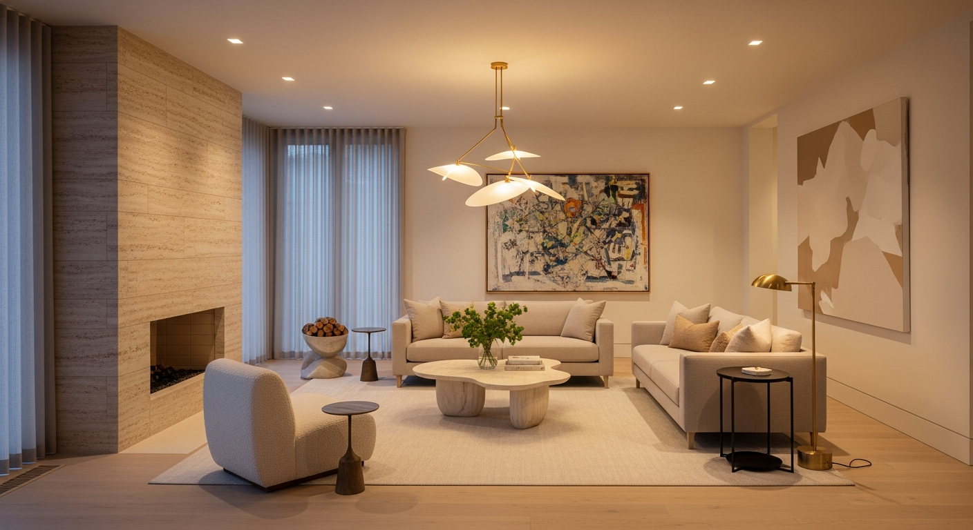 Luxury formal living room interior, representative of homes in Empire, Dumont, and Lawson, Colorado.
