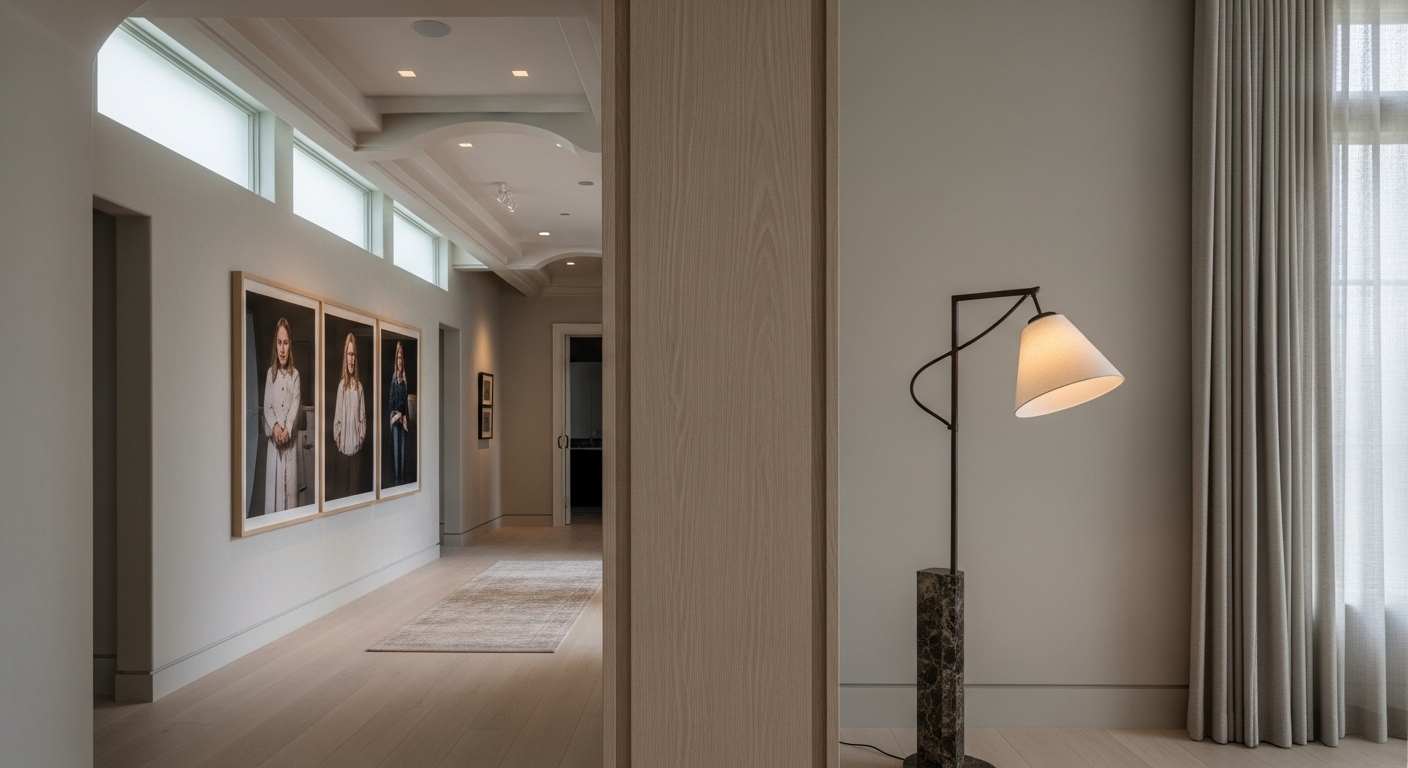 Luxury interior gallery hallway interior, representative of homes in I-70 Corridor Real Estate Near Denver, Colorado.